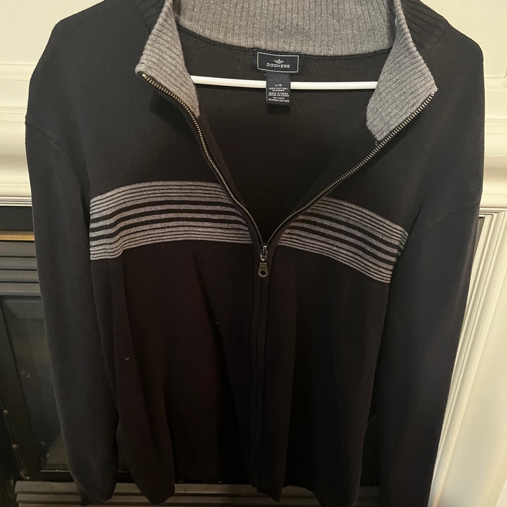 Dockers 1/4 zip down sweater.